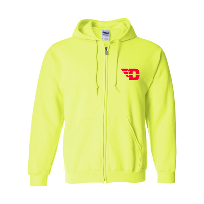 Men's Dayton Flyers  Gildan  Heavy Blend Full Zip Hooded Sweatshirt