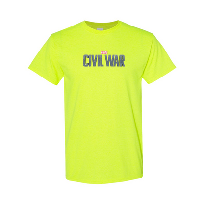 Men's Marvel Civil War  Logo Cotton T-Shirt