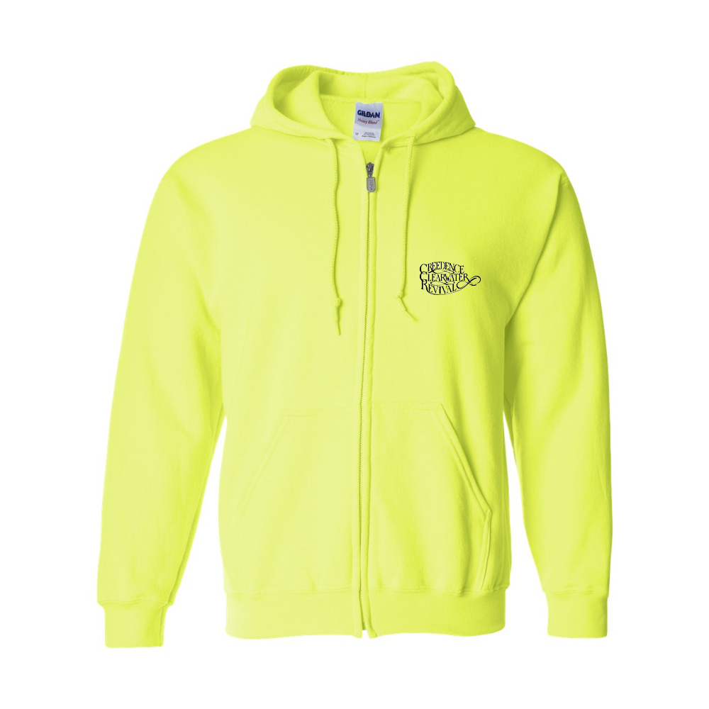Men's Creedence Clearwater Revival Gildan  Heavy Blend Full Zip Hooded Sweatshirt