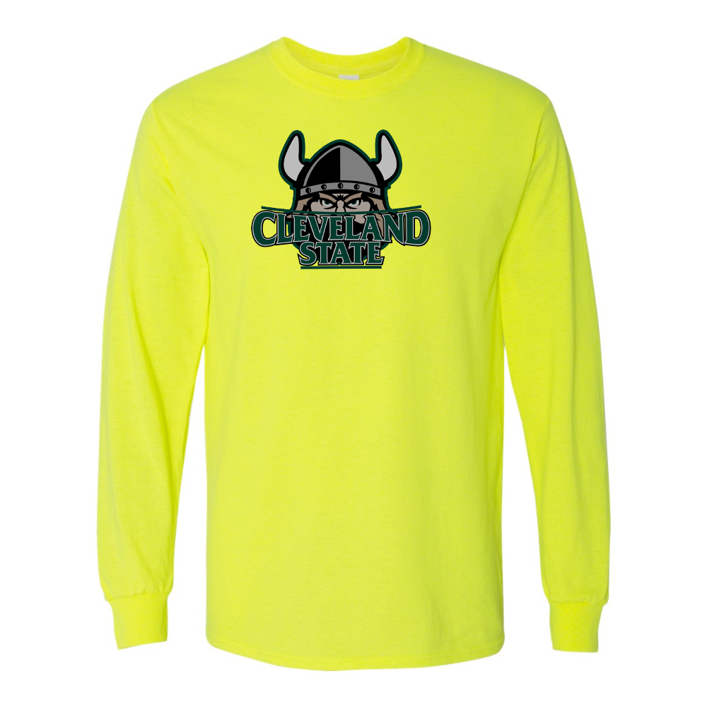 Men's  Cleveland State Vikings Gildan Heavy Cotton Long Sleeve T-Shirt