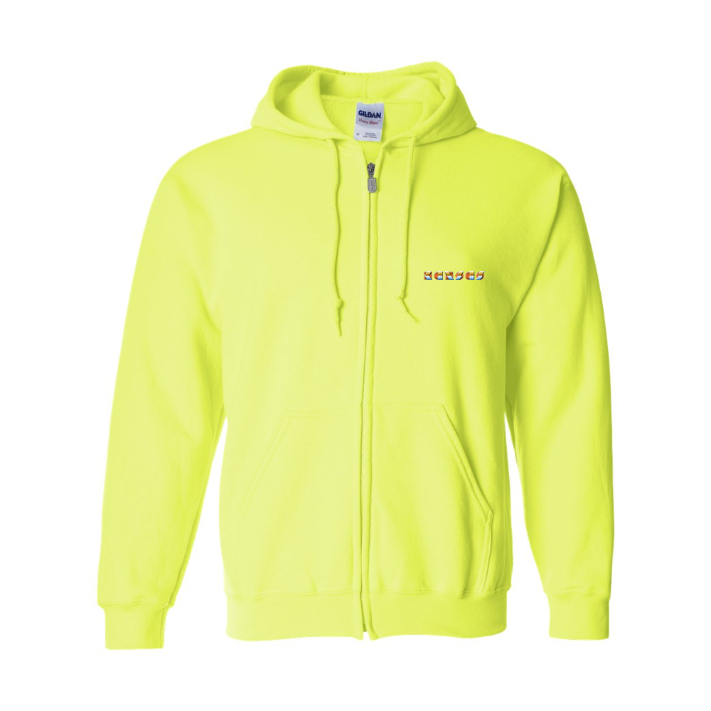Men's Kansas Gildan  Heavy Blend Full Zip Hooded Sweatshirt