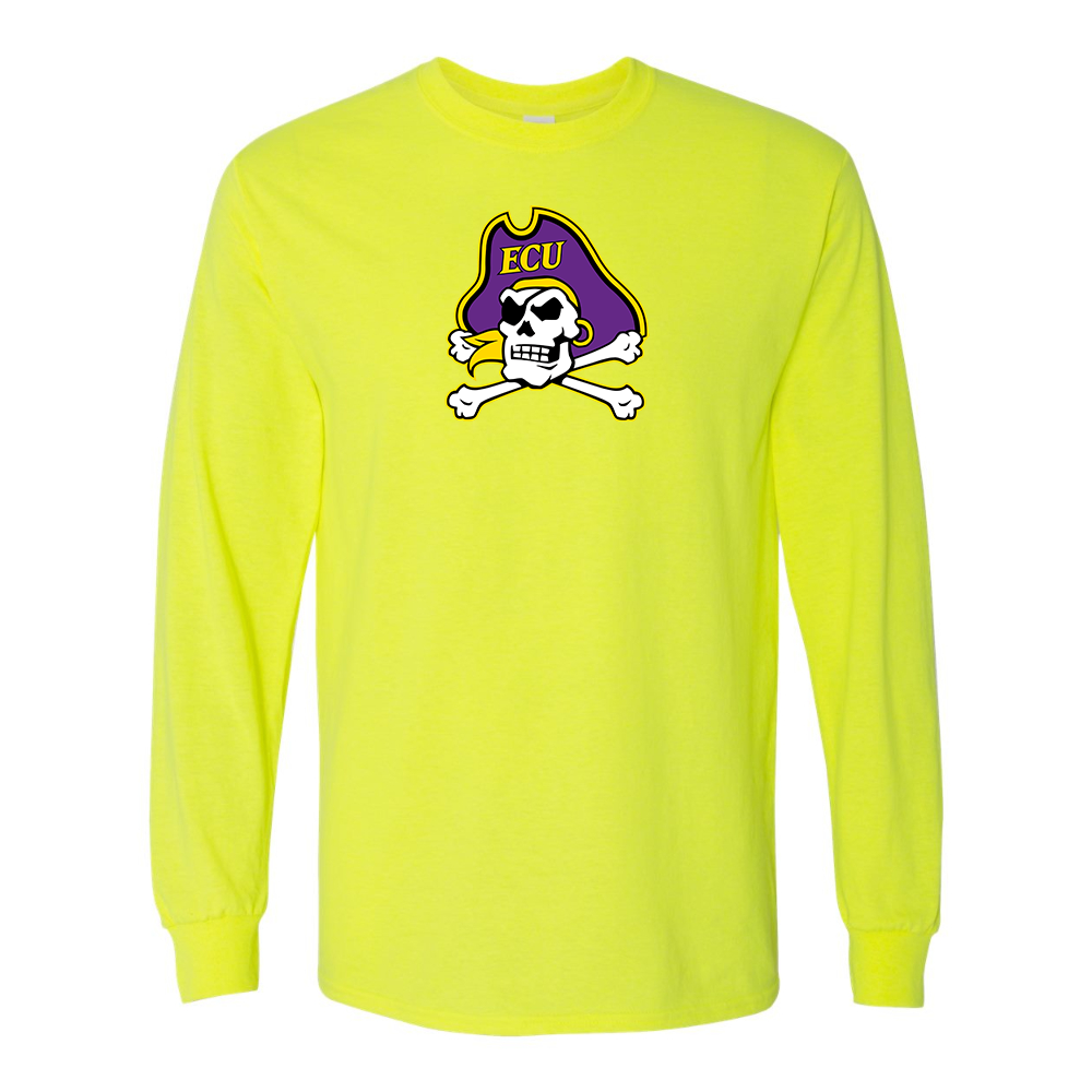 Men's East Carolina Pirates Gildan Heavy Cotton Long Sleeve T-Shirt