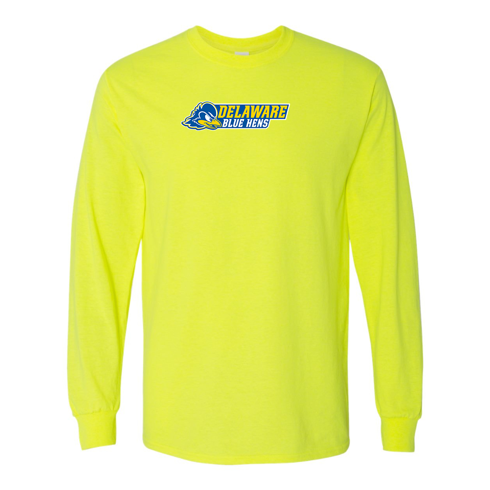 Men's  Delaware Blue Hens Gildan Heavy Cotton Long Sleeve T-Shirt
