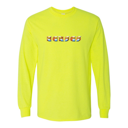 Men's Kansas Gildan Heavy Cotton Long Sleeve T-Shirt