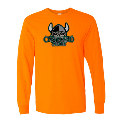 Men's  Cleveland State Vikings Gildan Heavy Cotton Long Sleeve T-Shirt