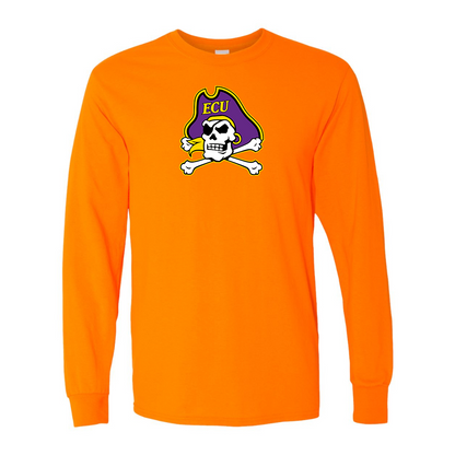 Men's East Carolina Pirates Gildan Heavy Cotton Long Sleeve T-Shirt