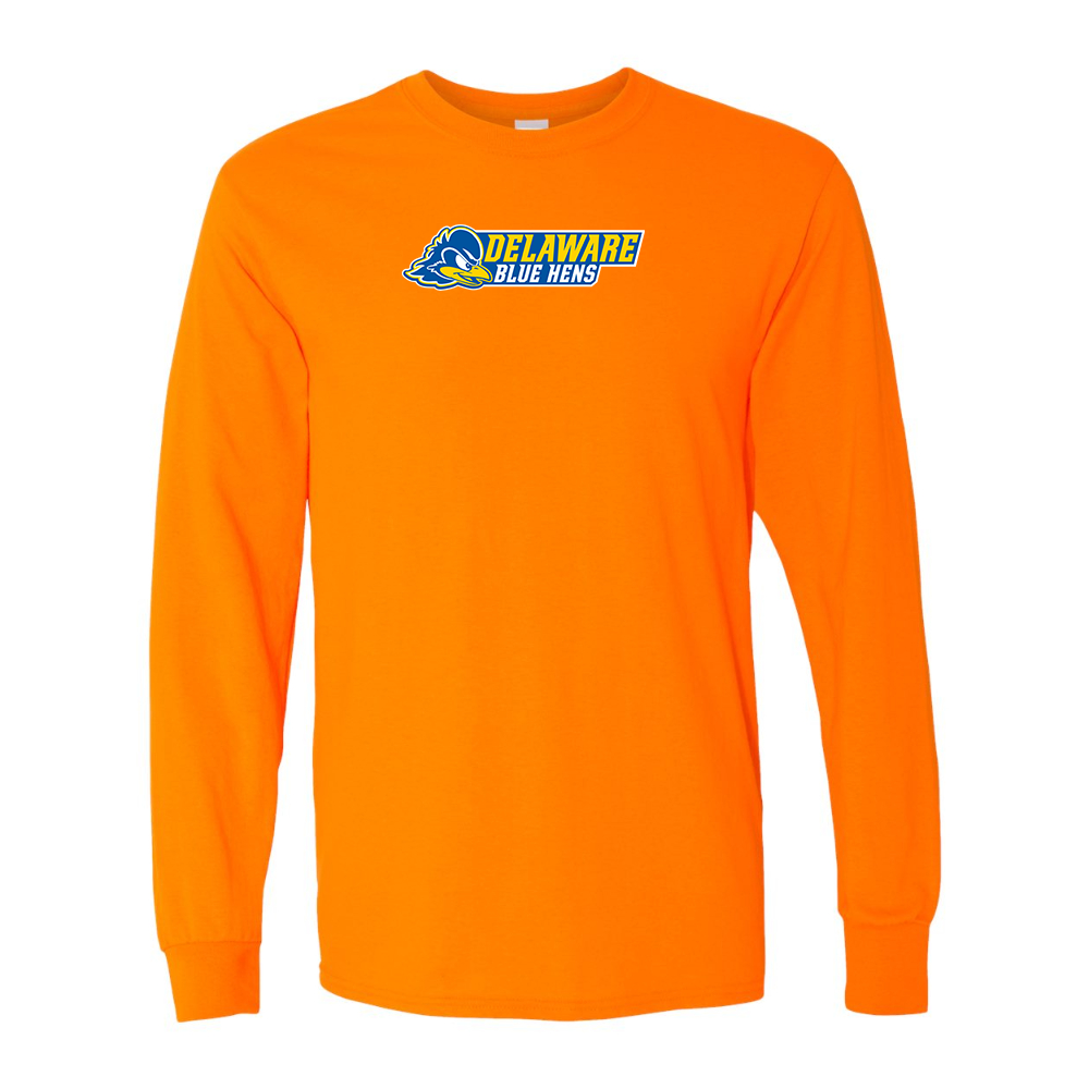 Men's  Delaware Blue Hens Gildan Heavy Cotton Long Sleeve T-Shirt