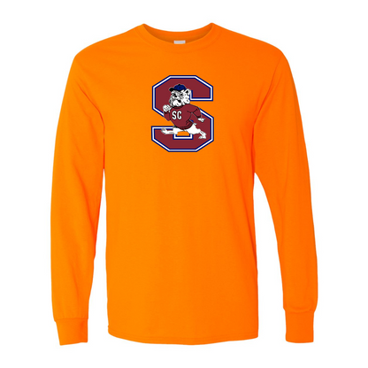 Men's South Carolina State Bulldogs Logo Gildan Heavy Cotton Long Sleeve T-Shirt