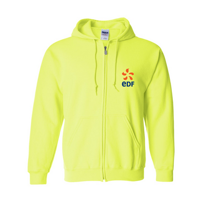 Men's Edf Gildan  Heavy Blend Full Zip Hooded Sweatshirt