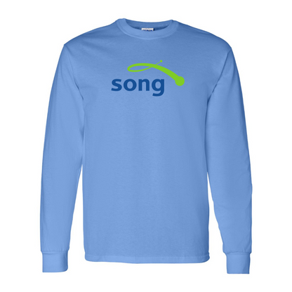 Men's Song Logo Cotton Long Sleeve T-Shirt