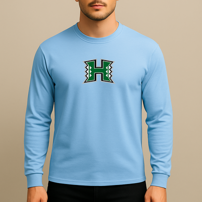 Men's Hawaii Warriors Logo Long Sleeve T-Shirt