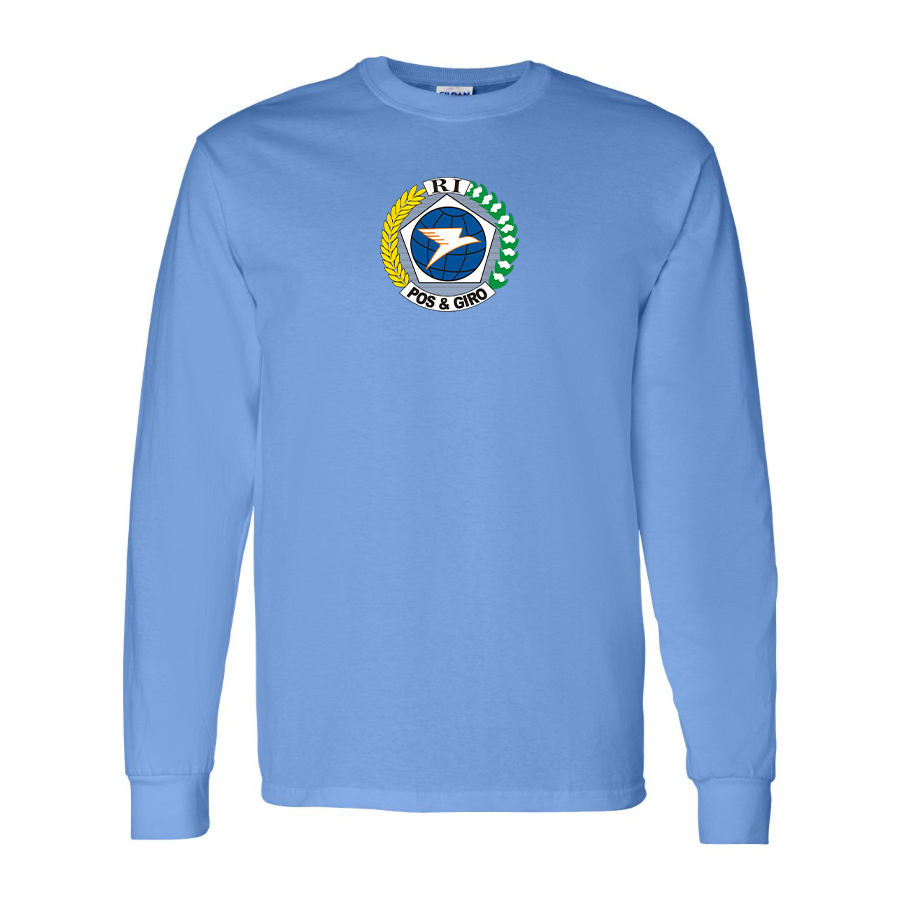 Men's Pos & Giro Logo Cotton Long Sleeve T-Shirt
