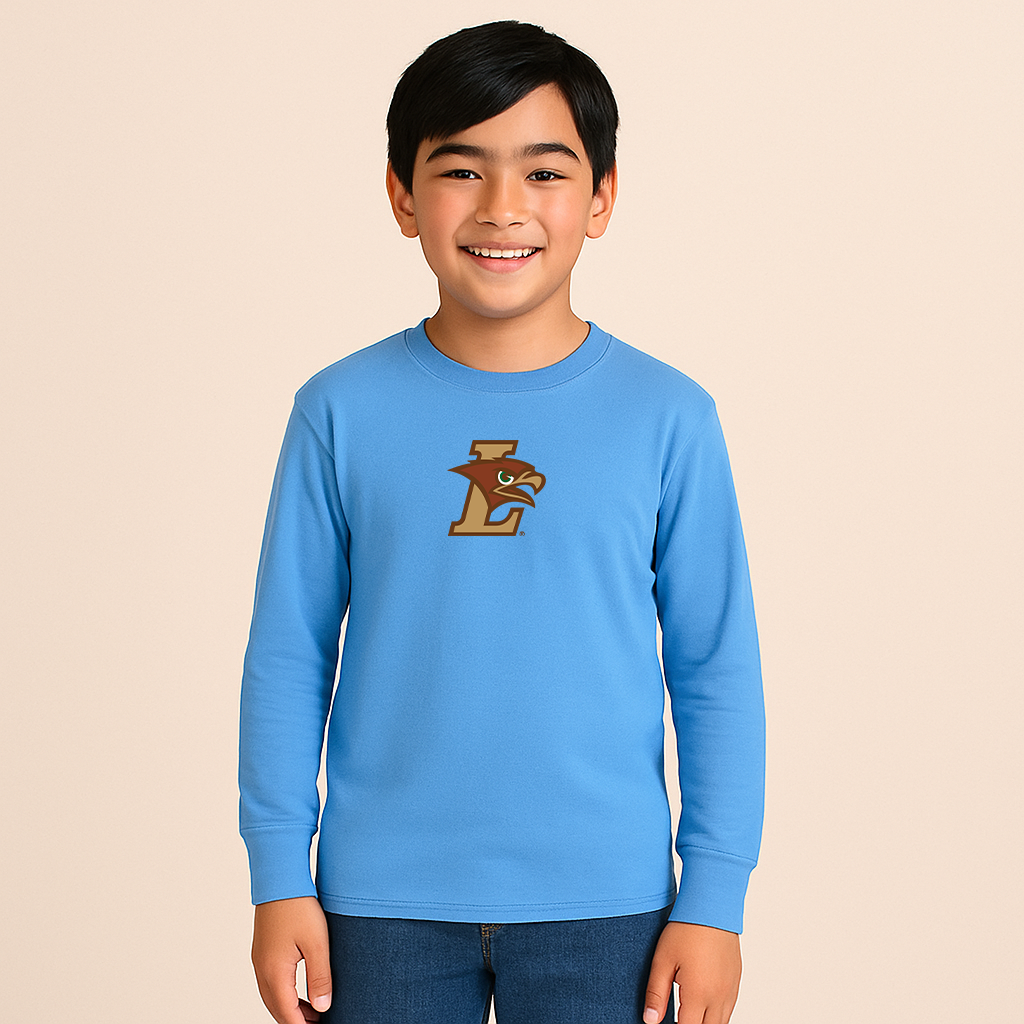 Youth Lehigh Mountain Hawks Logo Cotton Long Sleeve T-Shirt