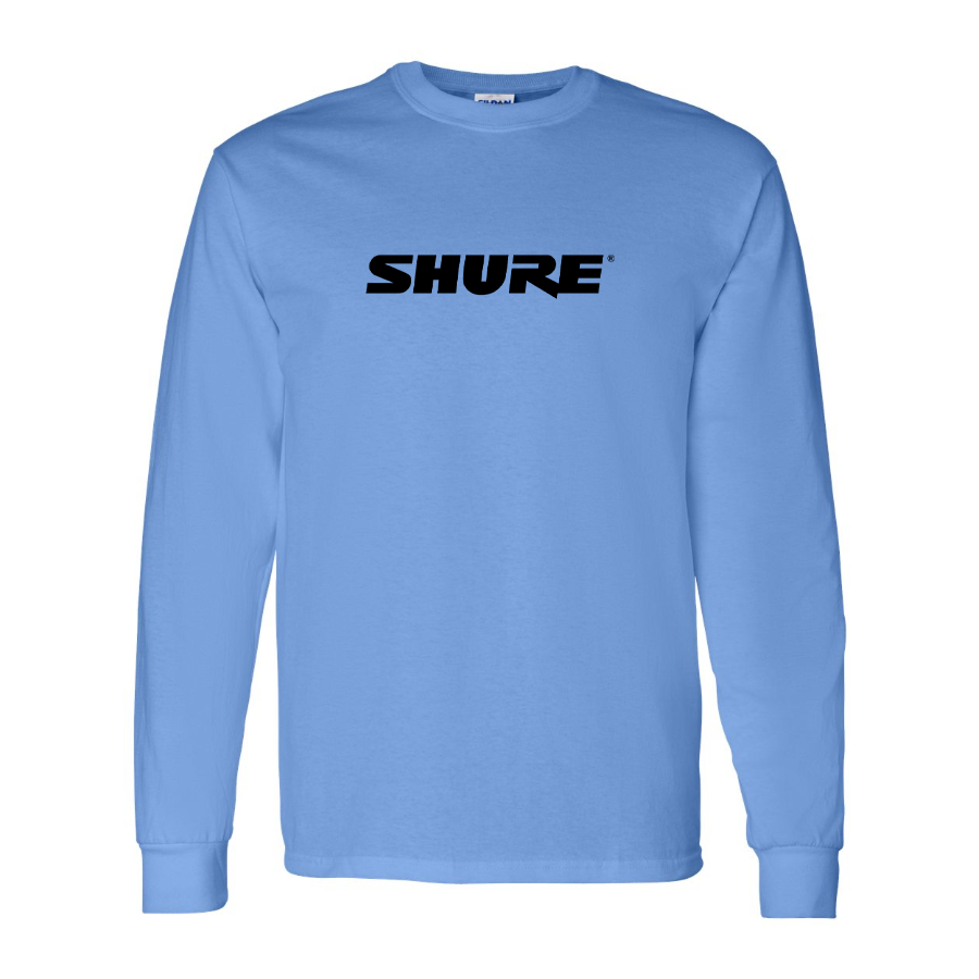 Men's Shure Logo Cotton Long Sleeve T-Shirt