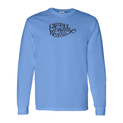 Men's Creedence Clearwater Revival Logo Cotton Long Sleeve T-Shirt