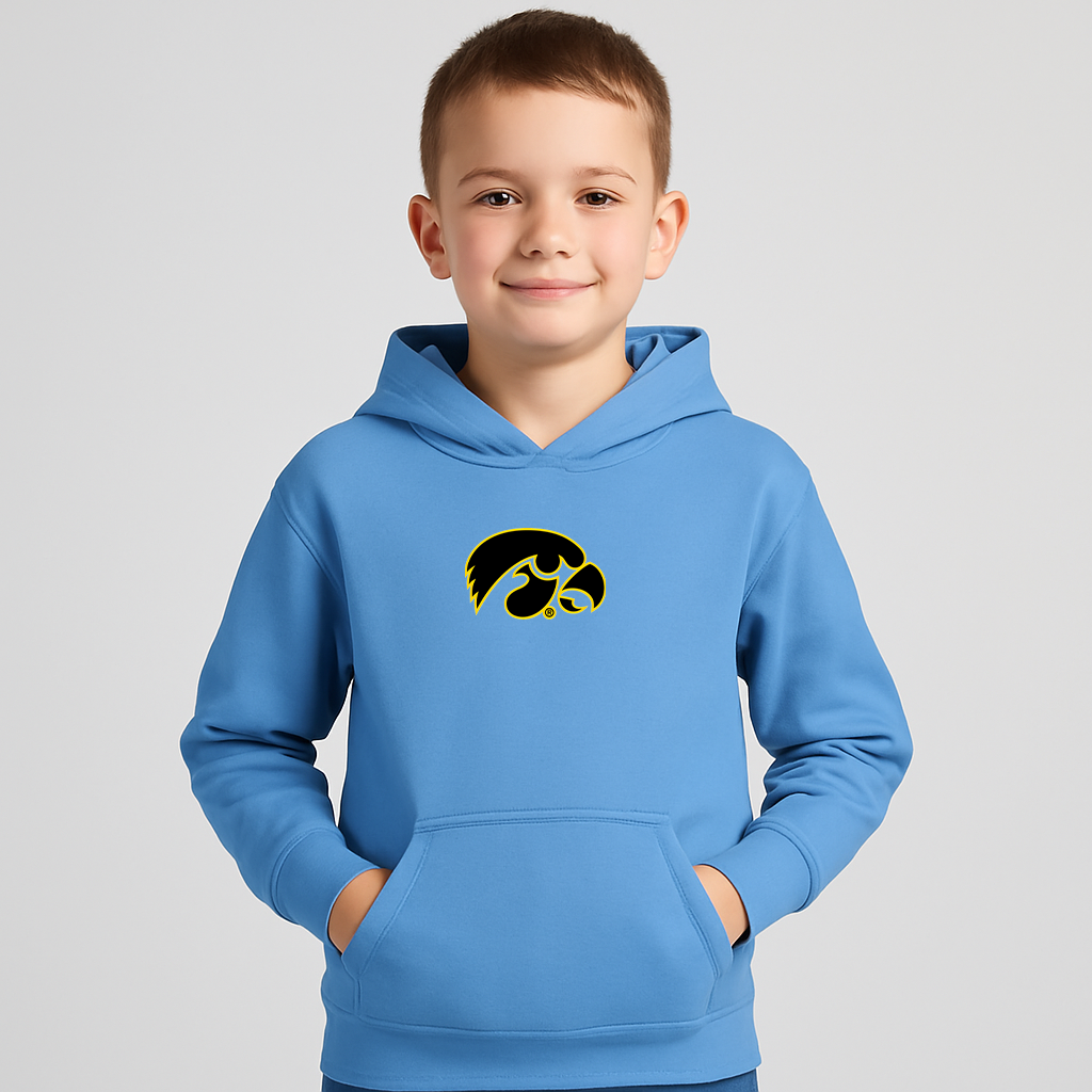 Youth Iowa Hawkeyes Logo Pullover Hoodie