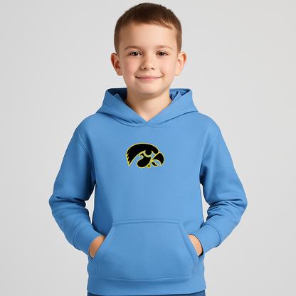 Youth Iowa Hawkeyes Logo Pullover Hoodie