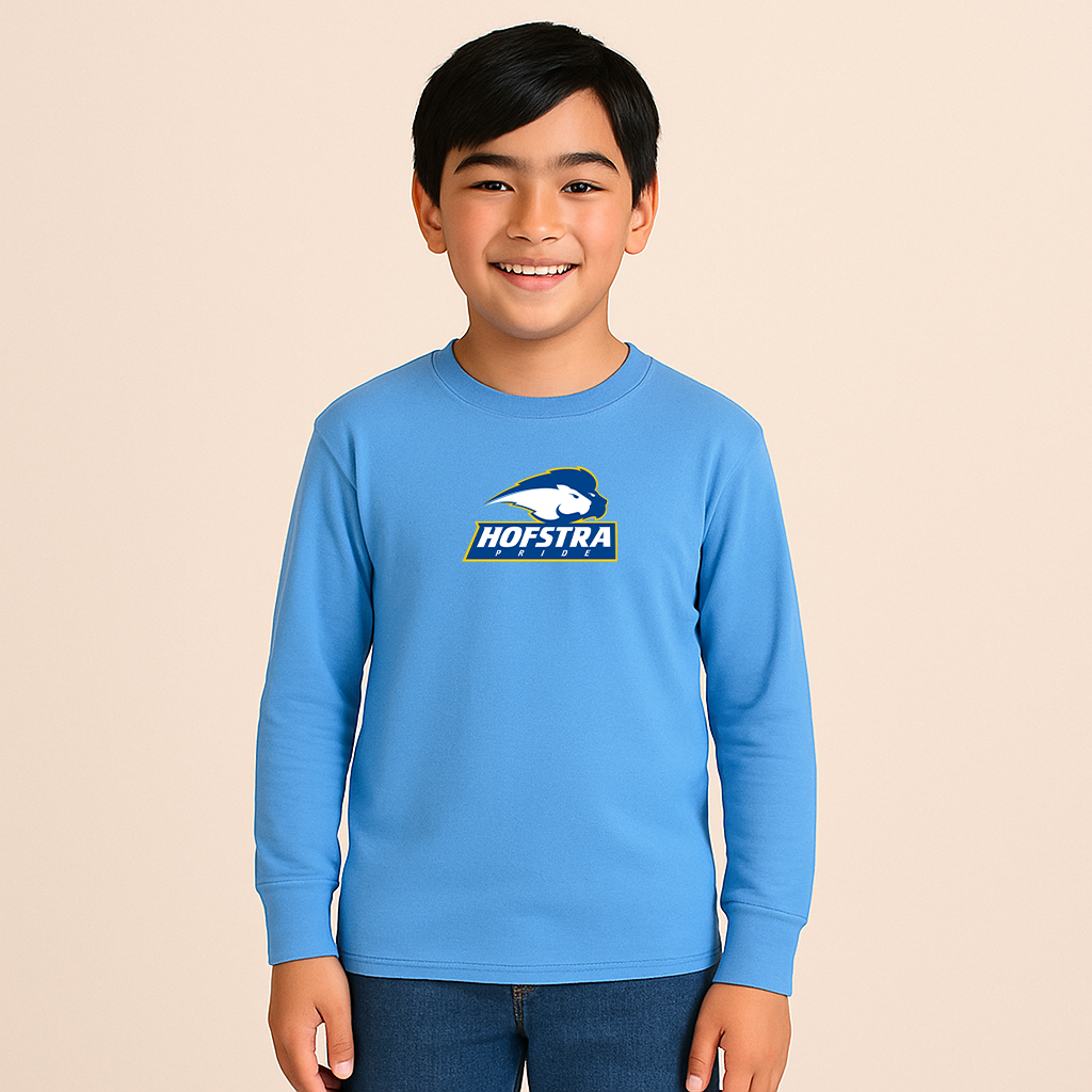 Youth Hofstra Pride Logo Cotton Long Sleeve T-Shirt