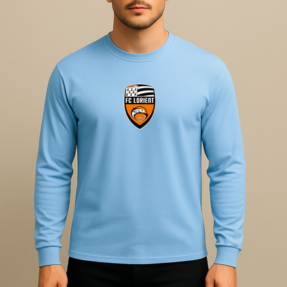 Men's FC Lorient Soccer Logo Long Sleeve T-Shirt
