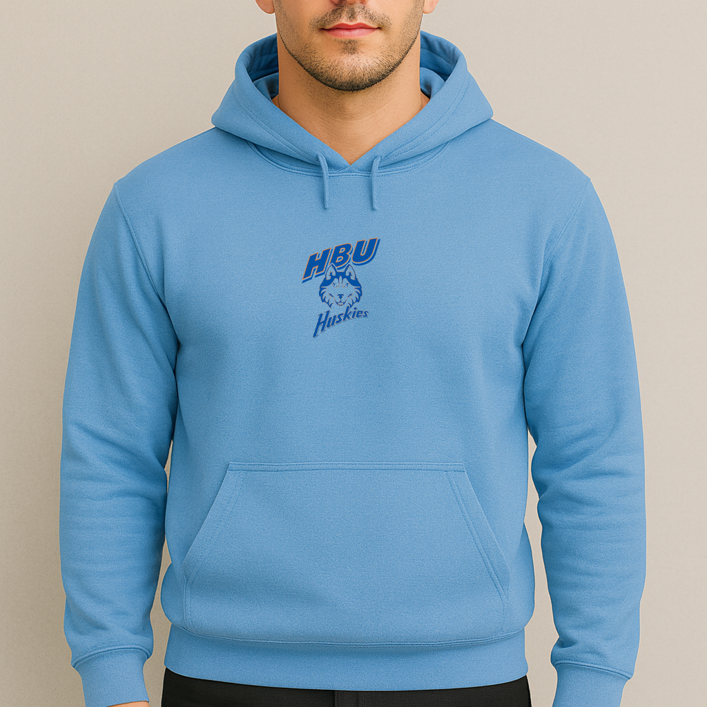Men's Houston Baptist Huskies Logo Pullover Hoodie