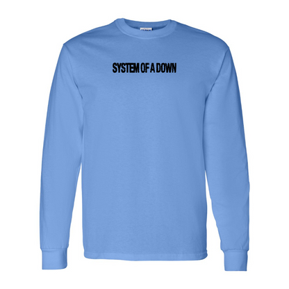 Men's  System Of A Down Logo Cotton Long Sleeve T-Shirt