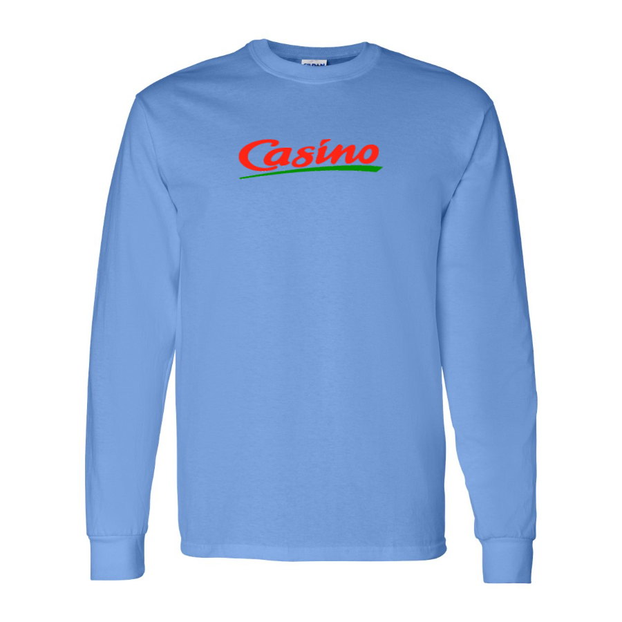 Men's Casino Logo Cotton Long Sleeve T-Shirt