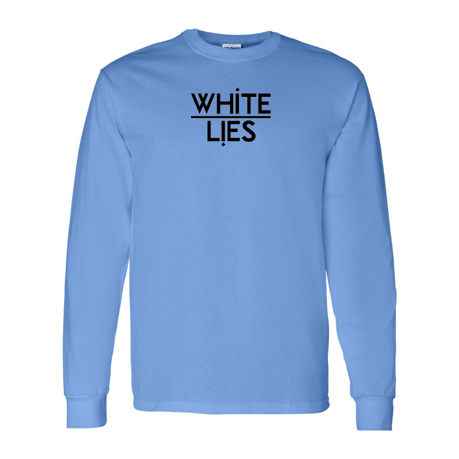 Men's White Lies Logo Cotton Long Sleeve T-Shirt