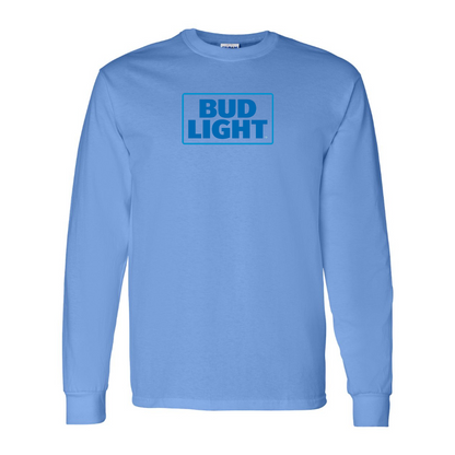 Men's Bud Light Logo Cotton Long Sleeve T-Shirt