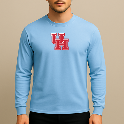 Men's Houston Cougars Logo Long Sleeve T-Shirt