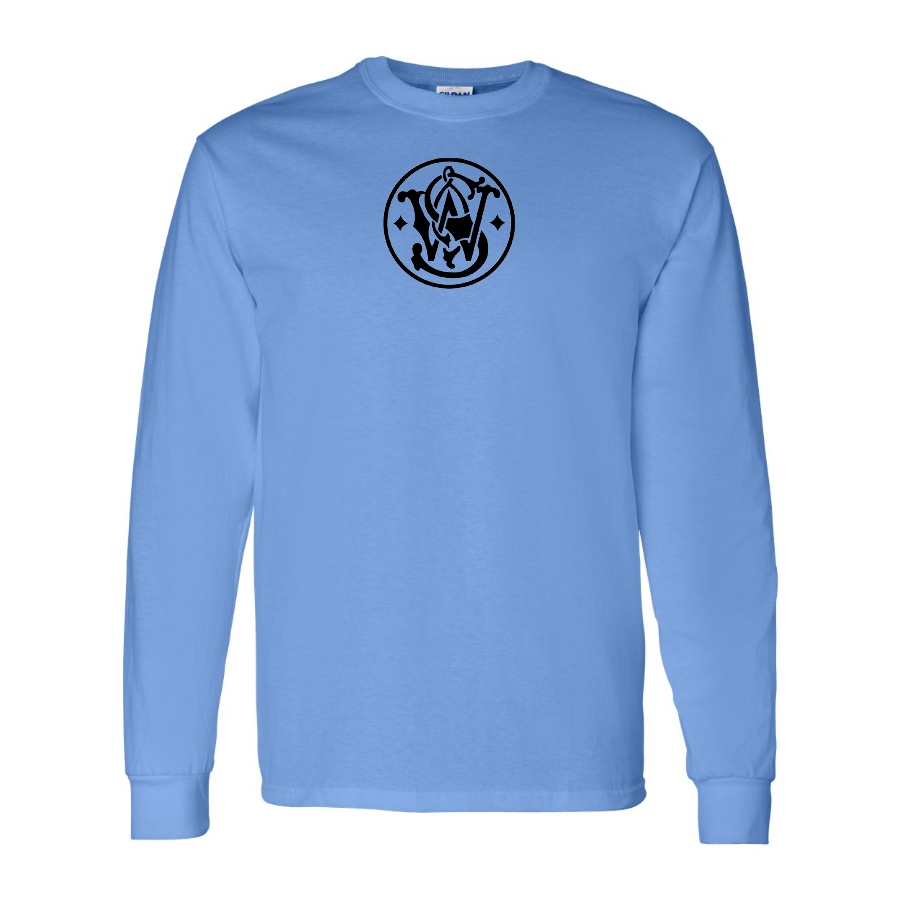 Men's Smith and Wesson Symbol Logo Cotton Long Sleeve T-Shirt