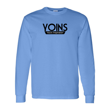 Men's Yoins Logo Cotton Long Sleeve T-Shirt