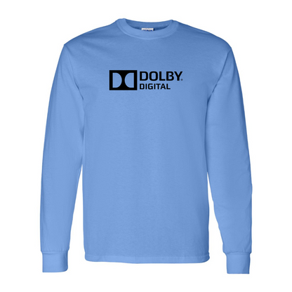 Men's Dolby Digital  Logo Cotton Long Sleeve T-Shirt