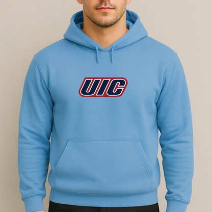 Men's Illinois Chicago Flames Logo Pullover Hoodie
