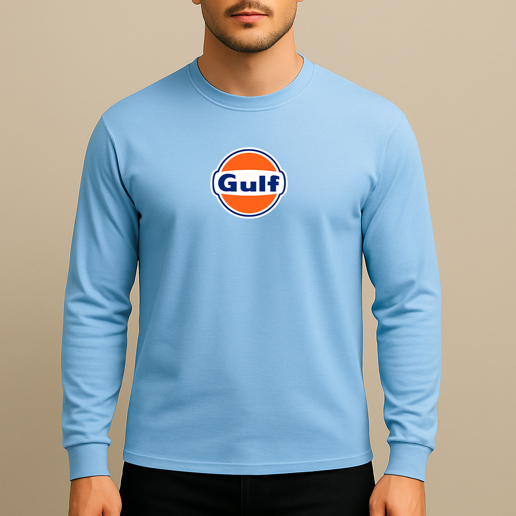 Men's Gulf Oil Logo Long Sleeve T-Shirt