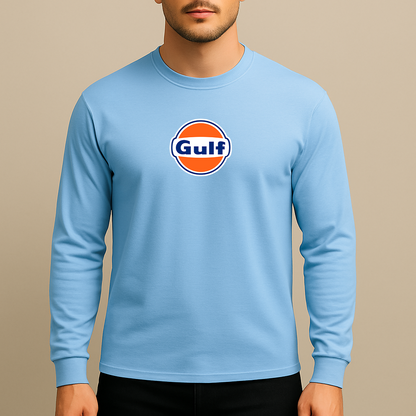 Men's Gulf Oil Logo Long Sleeve T-Shirt