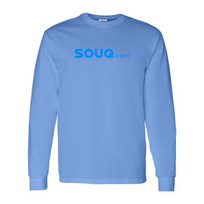 Men's Souq.com Logo Cotton Long Sleeve T-Shirt