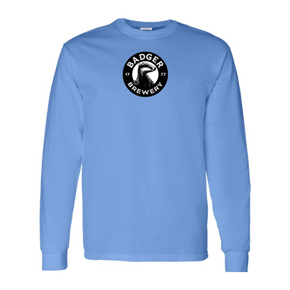 Men's Badger Brewery Logo Cotton Long Sleeve T-Shirt