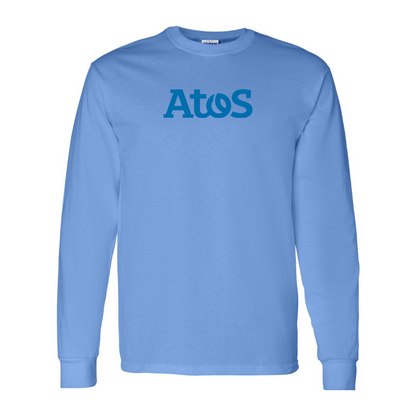 Men's Atos Logo Cotton Long Sleeve T-Shirt