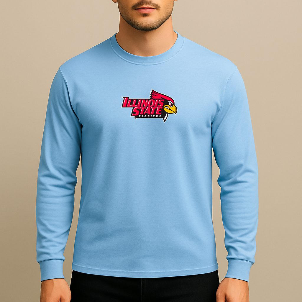 Men's Illinois State Redbirds Logo Long Sleeve T-Shirt