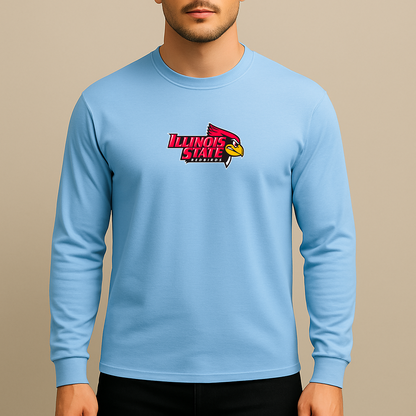 Men's Illinois State Redbirds Logo Long Sleeve T-Shirt