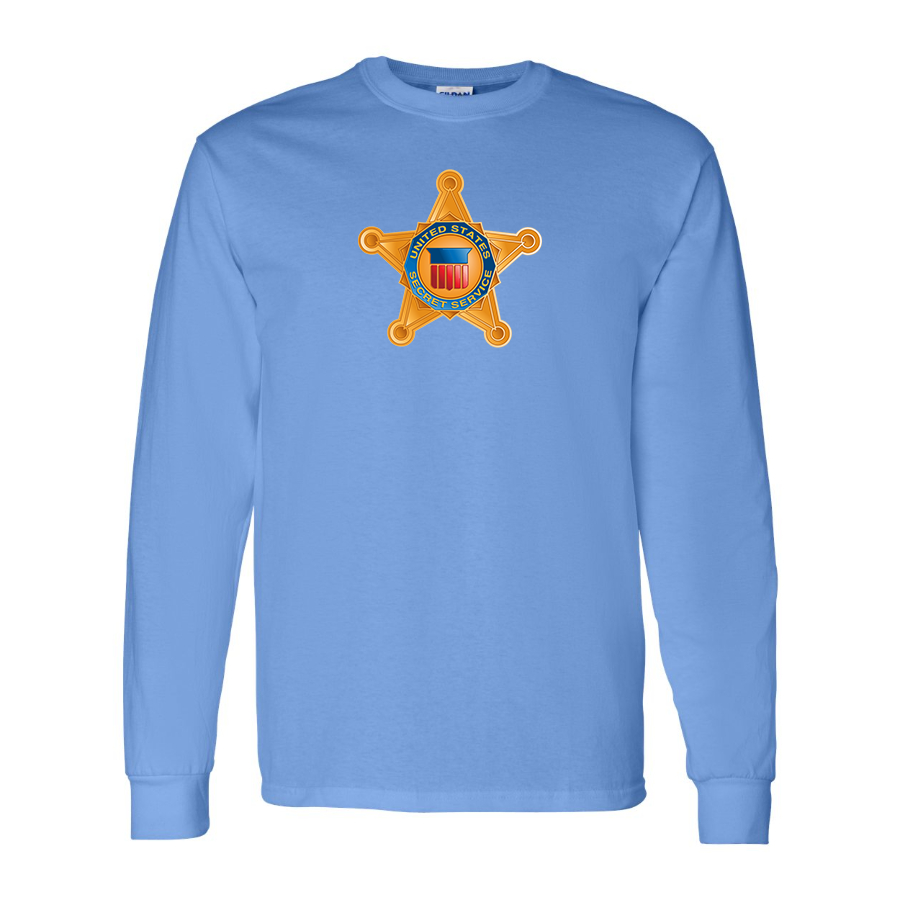 Men's Secret Service Star Logo  Cotton Long Sleeve T-Shirt