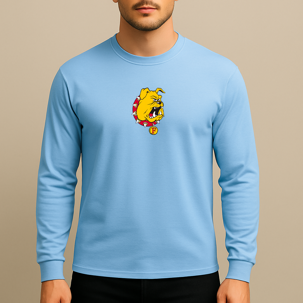 Men's Ferris State Bulldogs Logo Long Sleeve T-Shirt