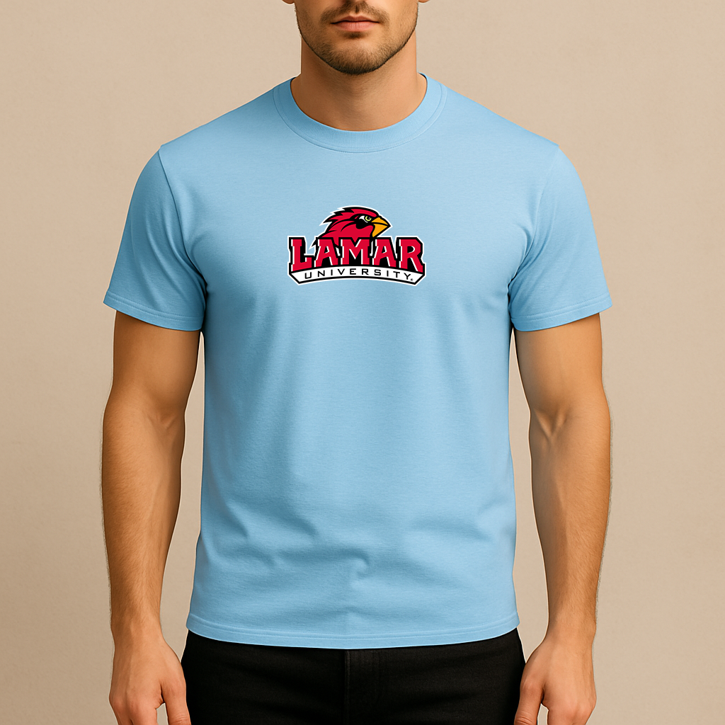 Men's Lamar Cardinals Logo Cotton T-Shirt