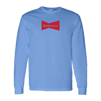 Men's Budweiser Logo Cotton Long Sleeve T-Shirt