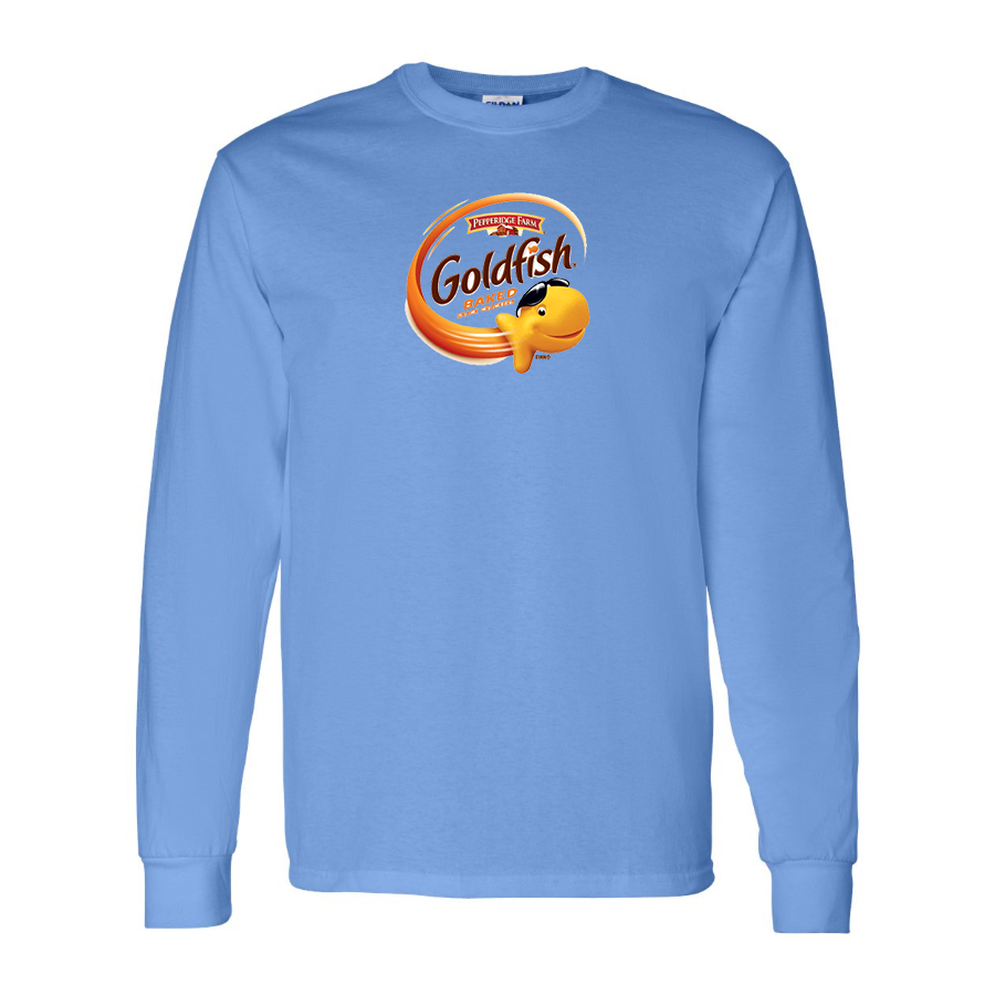 Men's Goldfish Logo Cotton Long Sleeve T-Shirt