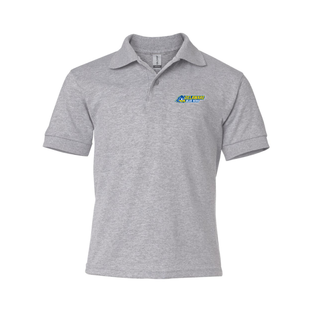 Youth  Delaware Blue Hens Gildan Dry Blend Jersey Polo