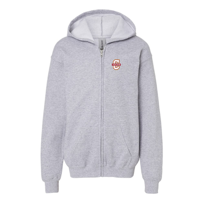 Youth Charleston Cougars Gildan Heavy Blend Full Zip Hooded Sweatshirt