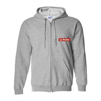 Men's Le Point Gildan  Heavy Blend Full Zip Hooded Sweatshirt