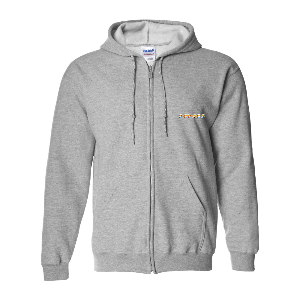 Men's Kansas Gildan  Heavy Blend Full Zip Hooded Sweatshirt