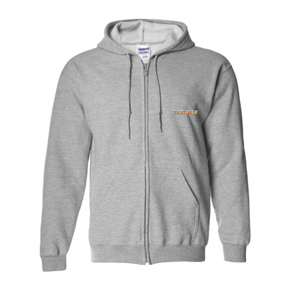 Men's Kansas Gildan  Heavy Blend Full Zip Hooded Sweatshirt